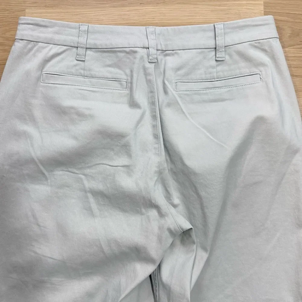 J. Crew Women's High Rise Girlfriend Chino Pant Straight Leg Khaki Stone 10